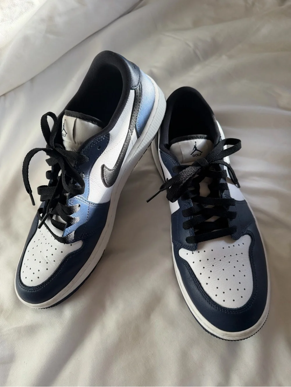 Nike Jordan 1 Court Golf Low-Top Sneakers in Midnight Navy with Black Accents